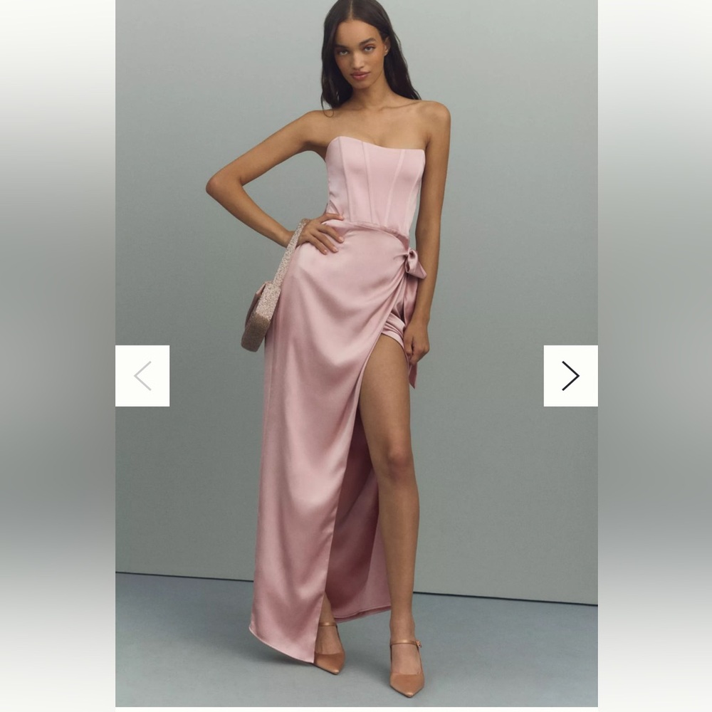 💞 V. Chapman Blush Strapless Dress